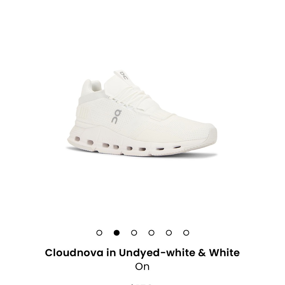ON Cloudnova un-dyed white womens size 8